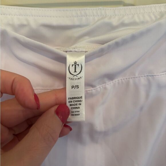 Tee Time White Women's Golf Skirt - Picture 3 of 4